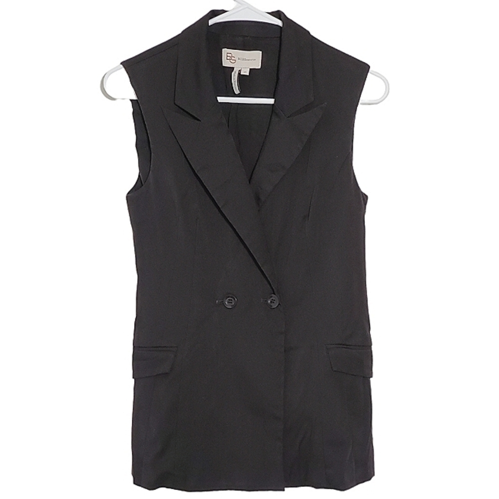 BCBGeneration Black Sleeveless Blazer Vest